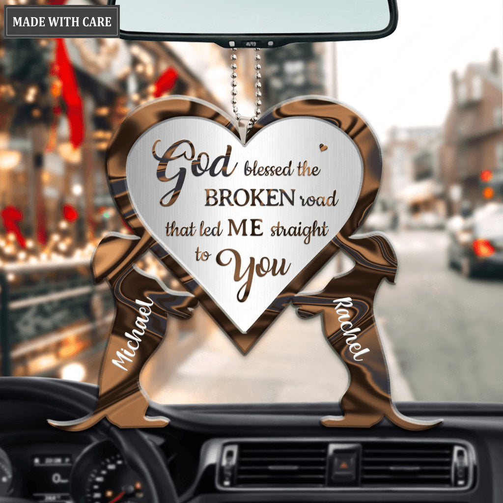 Dog Couple God Blessed Personalized Ornament