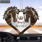 Hologram Horse Couple Simply Blessed Ornament