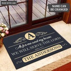 Luvingrace M83 Luxury Monogram Collection As For My House Personalized Doormat