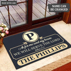 Luvingrace M84 Luxury Monogram Collection As For My House Personalized Doormat