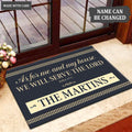 Luvingrace M85 Luxury Monogram Collection As For My House Personalized Doormat