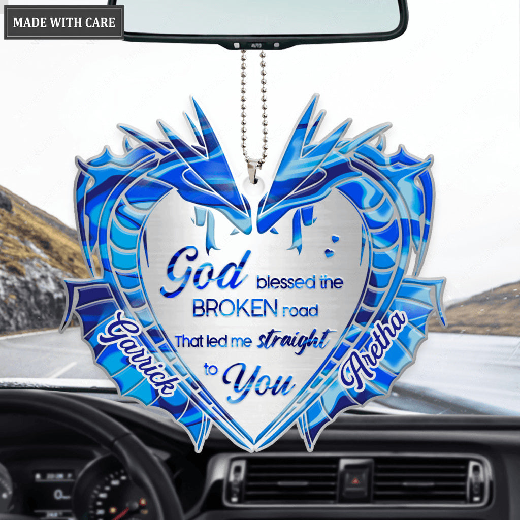 Dragon Couple God Blessed Personalized Ornament