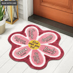 Fluffy flower God Says You Are Shaped Luxurious Doormat