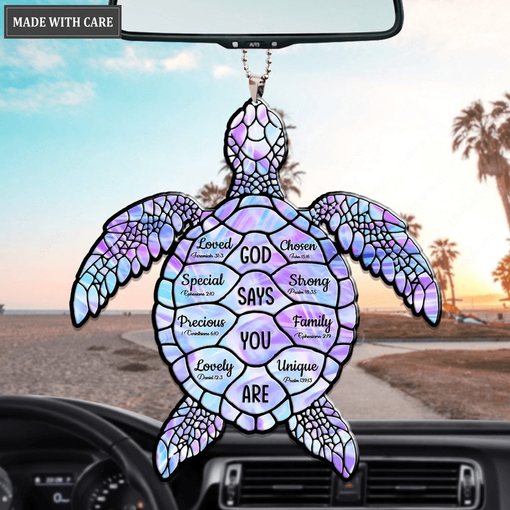 Hologram Sea Turtle God Says You Are Ornament