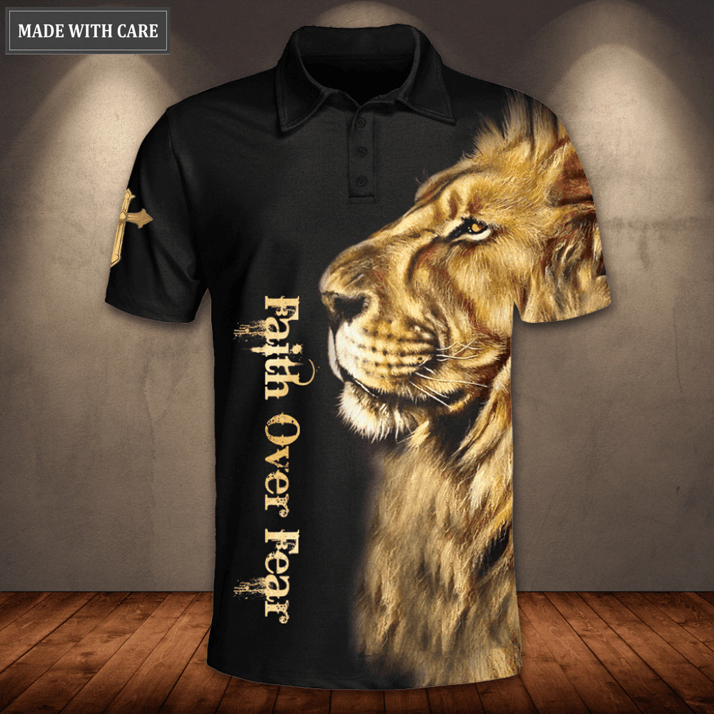 Jesus Faith Over Fear Polo Shirt