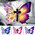 Colorful Pansies Butterfly God Says You Are Ornament