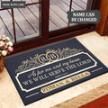 Couple Rings Serve The Lord Personalized Doormat