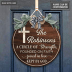 Personalized A Circle Of Strength Bow Door Hanger