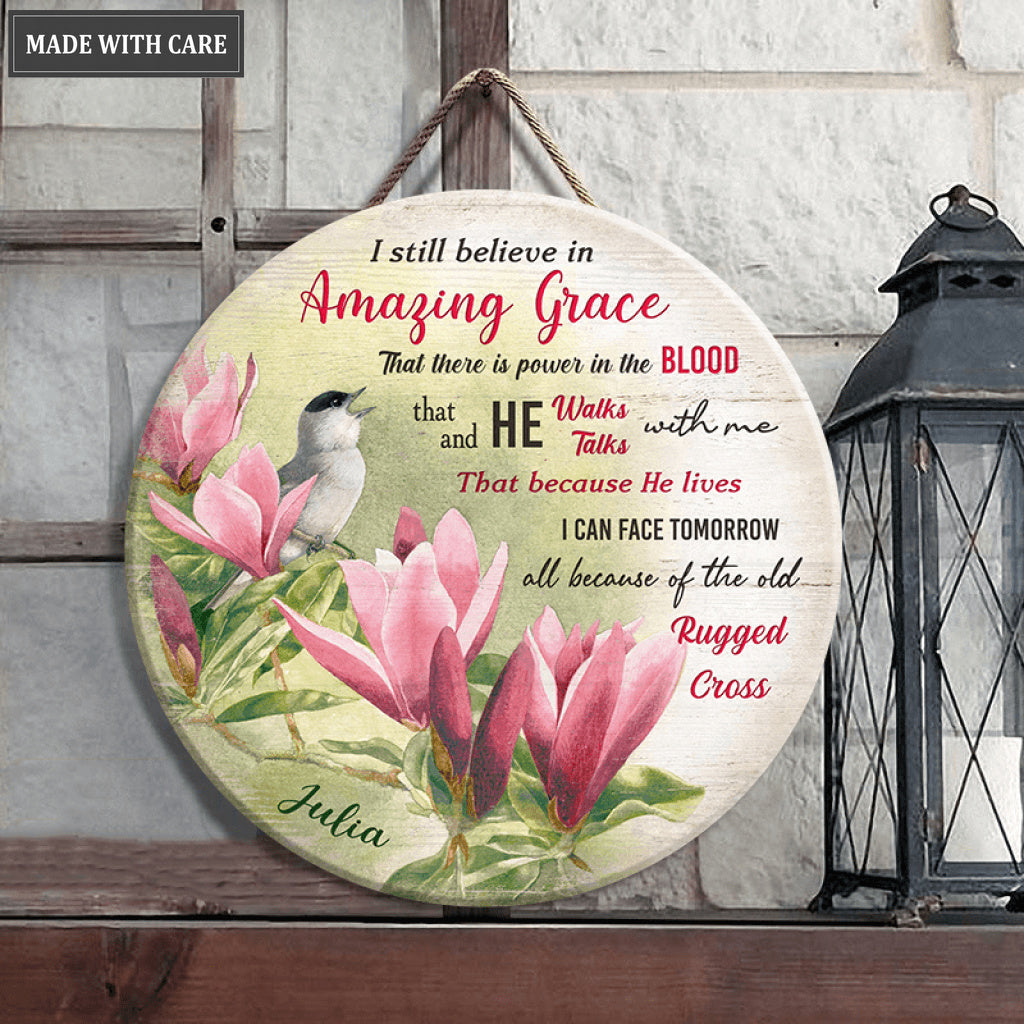 Personalized Sing For Me The Song Of Grace Wood Circle Sign