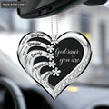 Flowers Heart God Says You Are Lovely Ornament
