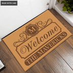 Elegant Personalized Brown Family Doormat