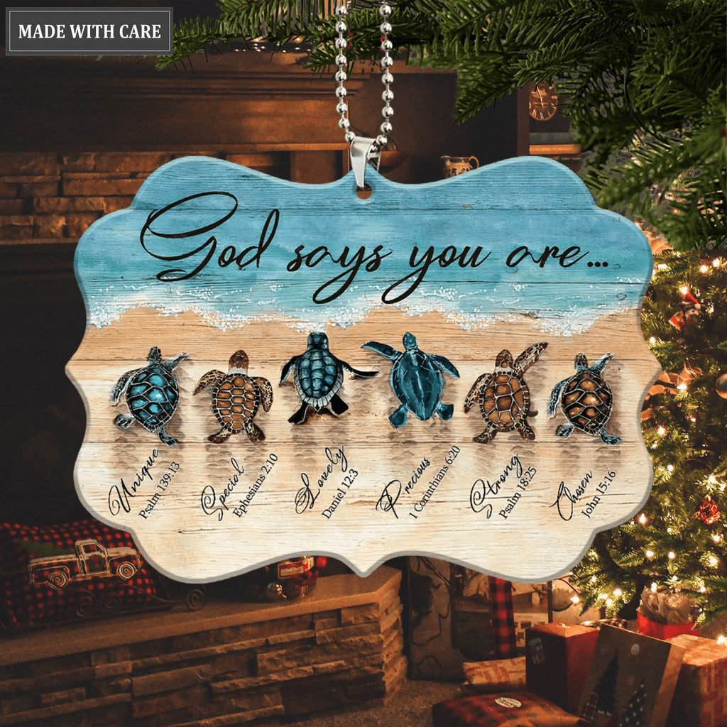 Luvingrace M116 Sea Turtle God Says You Are Ornament