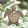 Printfamily M118 Sea Turtle God Says You Are Wood Engraved Ornament