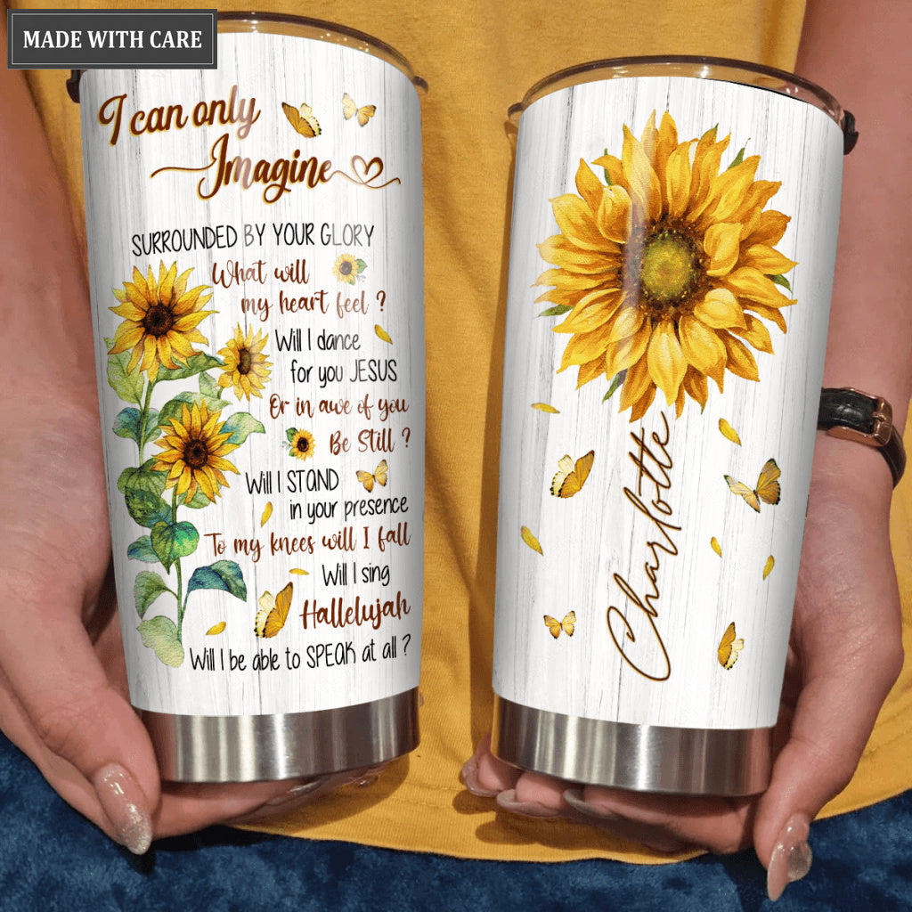 Sunflower Will I Sing Hallelujah Personalized Tumbler
