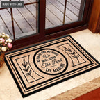 Circle Serve The Lord Personalized Door Mat