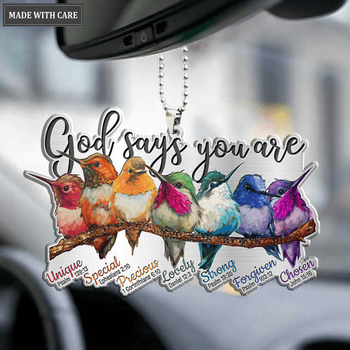 Colorful Birds God Says You Are Ornament