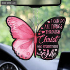 Butterfly I Can Do All Things Through Christ Ornament