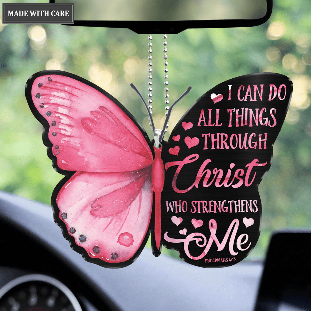 Butterfly I Can Do All Things Through Christ Ornament