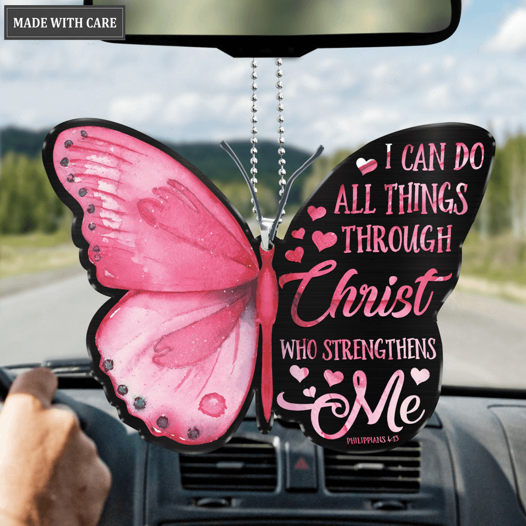 Butterfly I Can Do All Things Through Christ Ornament