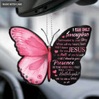 Butterfly Surrounded By Your Glory Pink Ornament