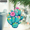 Rainbow Cactus God Says You Are Ornament