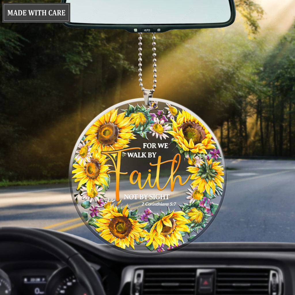 Sunflower Walk By Faith Ornament