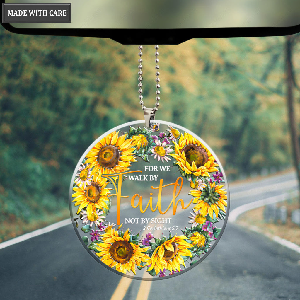 Sunflower Walk By Faith Ornament