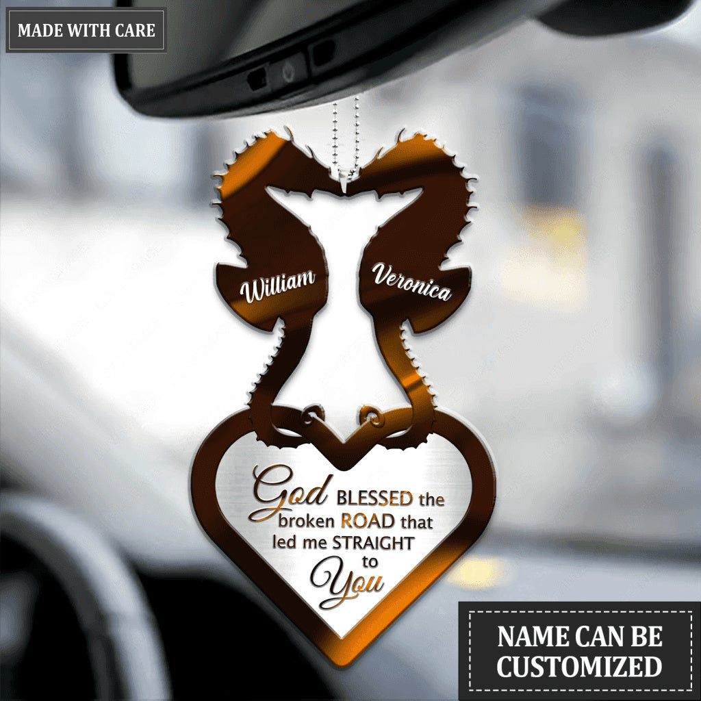 Seahorse Couple God Blessed Personalized Ornament