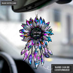 Personalized Sunflower Silhouette God Says You Are Ornament