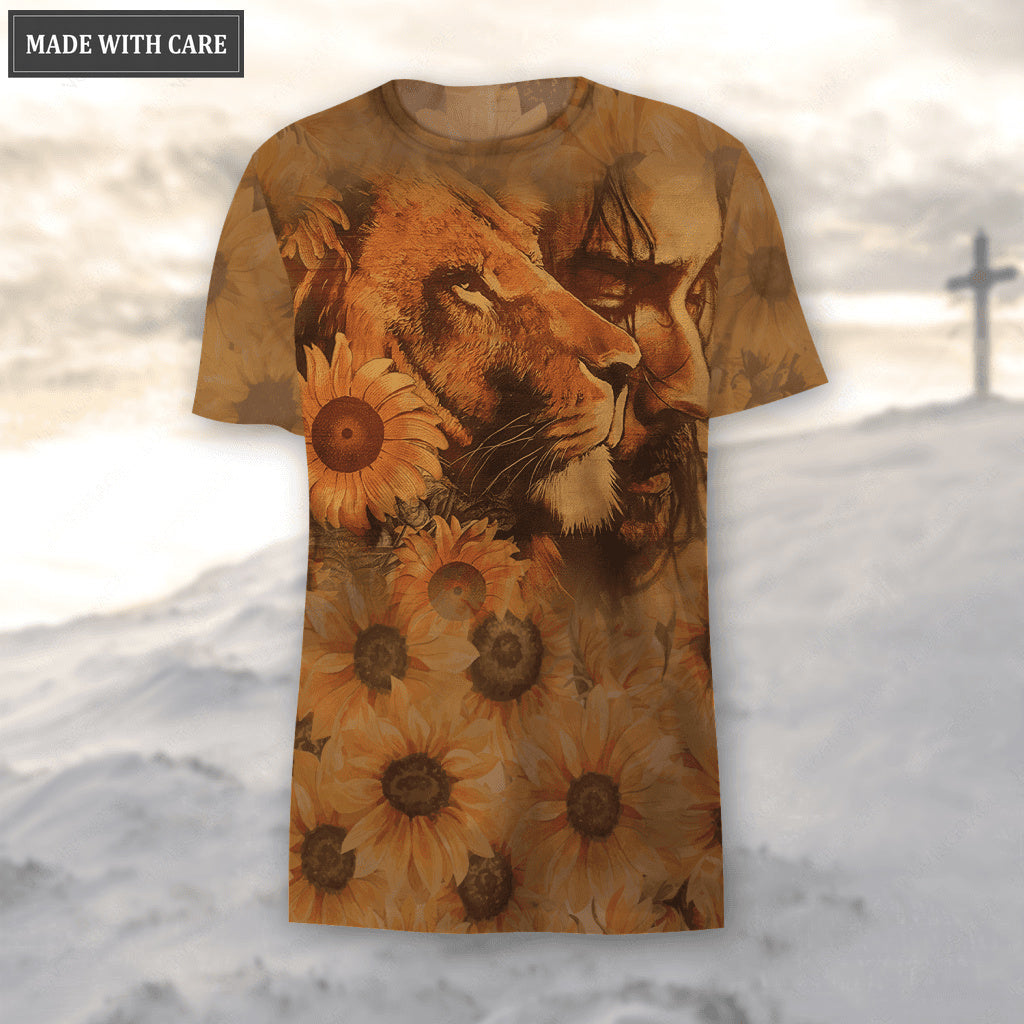 Sunflower Christian Lion Faith Is Believing Hoodie