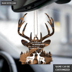 Buck And Doe Couple Scene God Blessed Personalized Ornament