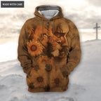 Sunflower Christian Lion Faith Is Believing Hoodie