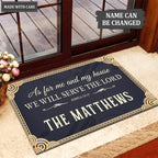 Decorative Entry Serve The Lord Personalized Doormat