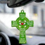 Green Irish Blessing Celtic Cross Ornament