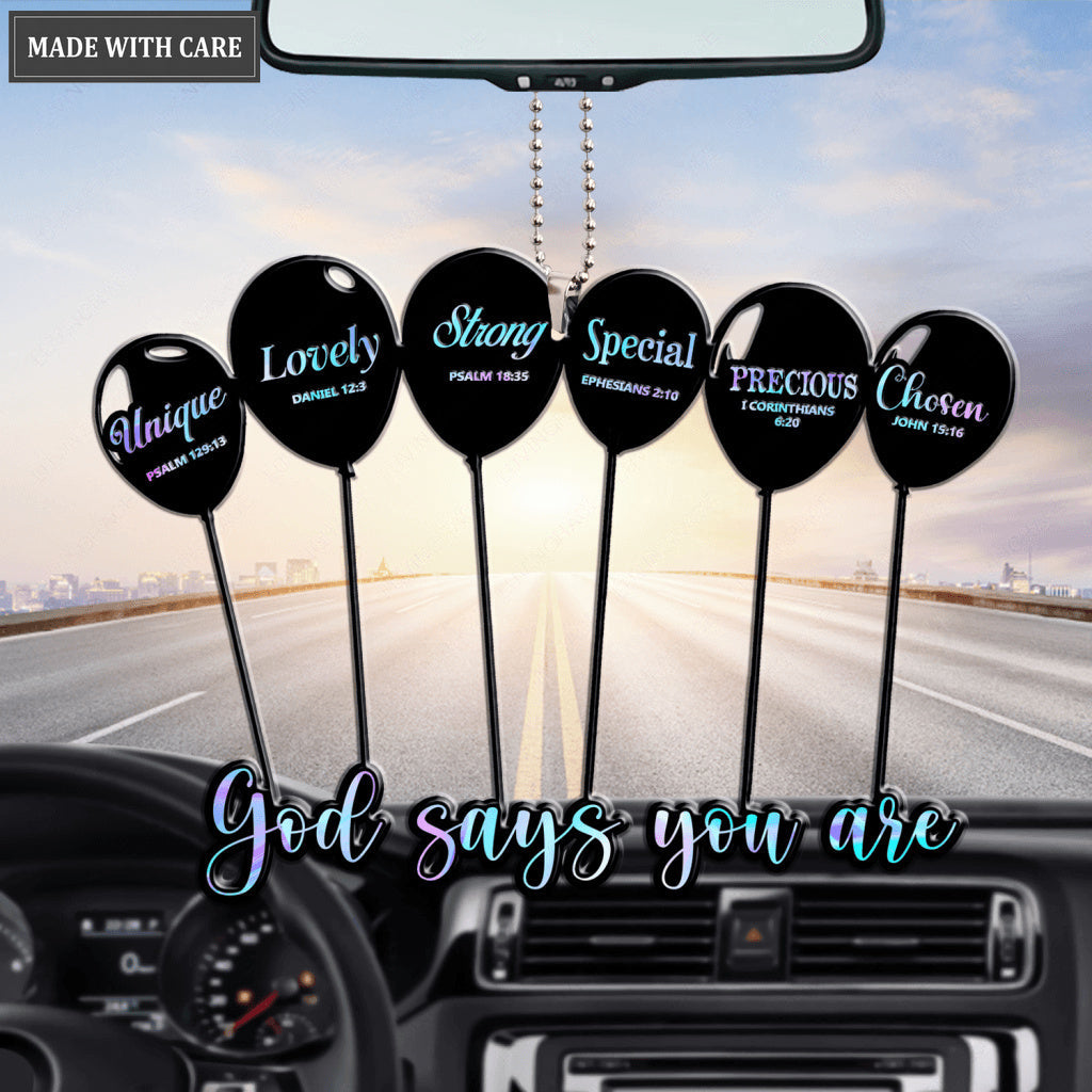 Love Balloons God Says You Are Ornament