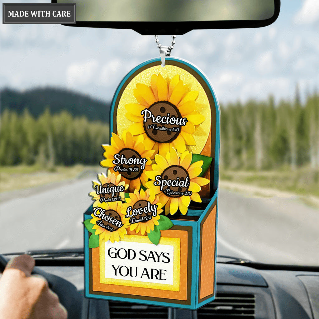 Sunflower Box God Says You Are Ornament