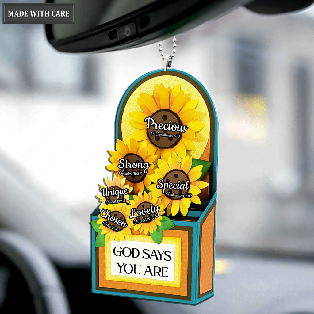 Sunflower Box God Says You Are Ornament