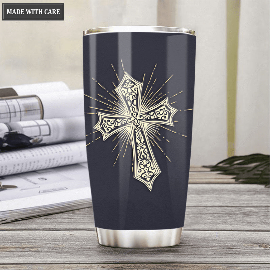 Vintage Elegant As For Me And My House Personalized Tumbler