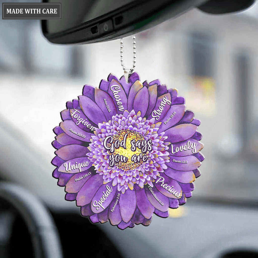 Purple Gerbera Gods Say You Are Ornament