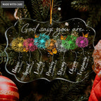Colorful Glitter Dandelions And Butterlies God Says You Are Transparent Ornament