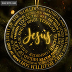 Glitter Golden Name Of God Transparent Ornament