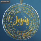 Glitter Golden Name Of God Transparent Ornament