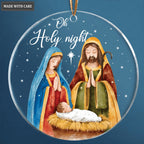 Snow Oh Holy Night Transparent Ornament