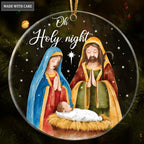 Snow Oh Holy Night Transparent Ornament