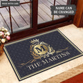 Printfamily L01 Luxury Monogram Collection Family Name Personalized Doormat