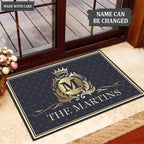 Printfamily L01 Luxury Monogram Collection Family Name Personalized Doormat