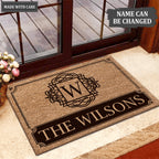 Luvingrace L01 Vintage Monogram Collection Family Name Personalized Doormat