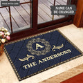 Printfamily L02 Luxury Monogram Collection Family Name Personalized Doormat