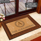 Printfamily L03 Luxury Monogram Collection Family Name Personalized Doormat