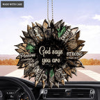 Camo Sunflower God Says You Are Ornament